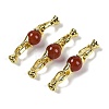 Natural Carnelian with Brass Fold Over Clasps G-G141-03G-04-1