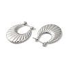 304 Stainless Steel Thick Hoop Earrings for Women EJEW-Z026-25P-2