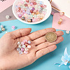  300Pcs 10 Style Baking Painted Transparent & Crackle Glass Beads DGLA-TA0001-03-12