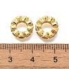 Rack Plating Brass Micro Pave Claer Cubic Zirconia European Beads KK-H508-15B-2