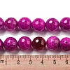 Faceted Natural Fire Crackle Agate Beads Strands G-F447-12mm-H05-5