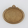 Vintage Alloy Brooch Cabochon Bezel Settings PALLOY-N0085-08AB-NF-1