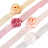 4Pcs 4Colors Cloth Rose Ribbon Chokers FIND-TA0002-27-12