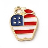American Flag Style Alloy Enamel Pendants ENAM-M046-02G-1