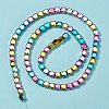 Rainbow Color Electroplate Non-magnetic Synthetic Hematite Beads Strands G-FS0001-91-3