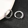 Brass Micro Pave Cubic Zirconia Hoop Earrings KK-Z166-14P-01-2