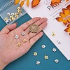 12Pcs 430 Stainless Steel Small Flower Pendants JX238A-3