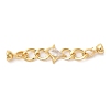 Star Brass Fold Over Clasps KK-A227-30G-1