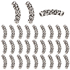 30Pcs Tibetan Style Alloy Curved Tube Beads FIND-PH0022-67A-1