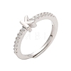 S925 Sterling Silver Adjustable Letter Rings for Women RJEW-M068-01P-K-2