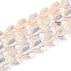 Electroplate Transparent Glass Beads Strands EGLA-N056-01A-12-1