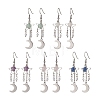 Moon Mixed Stone Dangle Earrings EJEW-JE06776-2