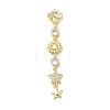 Brass Micro Pave Clear Cubic Zirconia Big Pendants KK-B176-02G-08-1