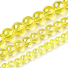 Electroplate Transparent Glass Beads Strands GLAA-T032-T4mm-AB12-4