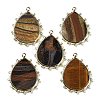 Natural Tiger Eye Pendants G-D072-01G-09-1