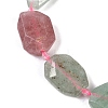 Natural Red & Green Strawberry Quartz Beads Strands G-B125-P28-01-3