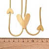304 Stainless Steel Heart Y Necklaces NJEW-R026-30G-5