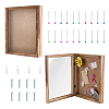 Wall-mounted Wooden & Acrylic Plant Specimen Box AJEW-WH0752-475-1