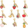 Fruit Theme Alloy Enamel Pendant Decorations HJEW-CA0001-44-1