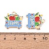 Back to School Alloy Enamel Pendants ENAM-Q004-01KCG-26-3