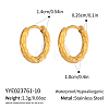 304 Stainless Steel Hammered Hoop Earrings KB6800-1-1
