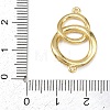 Brass Micro Pave Clear Cubic Zirconia Links Connector Charms KK-K413-05G-3
