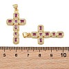Brass Micro Pave Cubic Zirconia Pendants CU-CBADC6C-12G-06-3