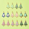 16Pcs 8 Colors Christmas Theme Rack Plating Alloy Pendants FIND-FS0002-98-7
