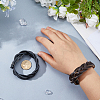 2Pcs 2 Colors Braided Cowhide Cord Bracelets BJEW-FH0001-18-3