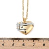 Brass Bowknot Heart Pendant Necklaces NJEW-K280-06G-01-3