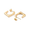 Ion Plating(IP) 304 Stainless Steel Rectangle Stud Earrings EJEW-P198-03G-2