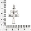 Religion Brass Micro Pave Clear Cubic Zirconia Pendants KK-B177-03P-01-3