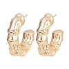 Brass Stud Earrings EJEW-H168-01G-4
