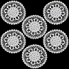 Flower Polyester Embroidery Lace Coasters AJEW-CN0007-46A-1