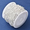 Handmade Brass Pave Clear Cubic Zirconia Oval Link Chains CHC-G027-02S-2