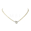2Pcs 2 Colors 3MM Two Tone 304 Stainless Steel Figaro Chain Necklaces NJEW-JN06465-4