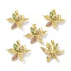 Brass Cubic Zirconia Pendants KK-B047-13G-1