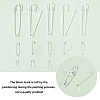 110Pcs 3 Style Spray Painted Iron Safety Pins & Calabash Pins IFIN-AR0001-27-4