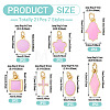 21Pcs 7 Styles Brass Enamel Charms KK-TA0003-19B-4