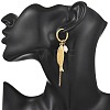 Natural Cultured Freshwater Pearl & 304 Stainless Steel Fish Charm Dangle Earrings for Women EJEW-JE07142-2