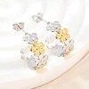 304 Stainless Steel Stud Earrings for Women SA-CBA45D5-25GP-2