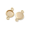 Flat Round Brass Connector Cabochon Settings KK-K414-13G-G-2