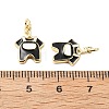 Brass Enamel Charms KK-L237-026G-4