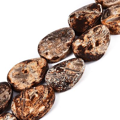 Natural Tree Bark Agate Beads Strands G-Q606-23B-1