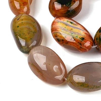 Natural Multi-Color Agate Beads Strands G-Q606-74-1