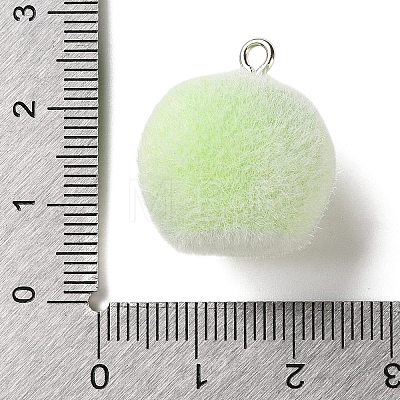Fruit Theme Flocking Opaque Resin Pendants LS-RESI-D017-04B-P-1