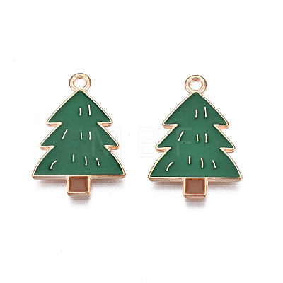 Christmas Style Alloy Enamel Pendants X-ENAM-Q442-66-1