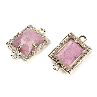 Natural Rhodonite Faceted Rectangle Links G-I375-07G-05-1