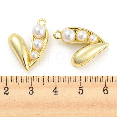 Alloy with ABS Plastic Imitation Pearl Pendants FIND-G062-07G-1