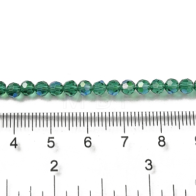 Electroplate Transparent Glass Beads Strands EGLA-A035-T4mm-L18-1